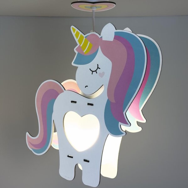Dalber 41597 - Dětský lustr UNICORN 1xE27/15W/230V