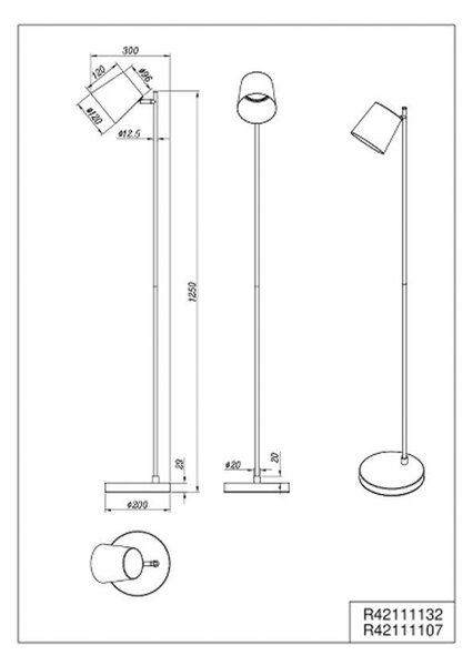 Reality Leuchten LED stojací lampa Blake, písková, kov, stmívatelné, stmívatelný, Krémová / jantar, Obývací pokoj / jídelna, kov
