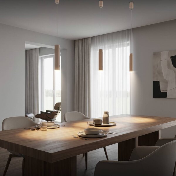 Briloner LED závěsné světlo Hang na akumulátor, béžové, plastové, stmívatelné, stmívatelný, Krémová / jantar, Obývací pokoj / jídelna, Plast, Moderní