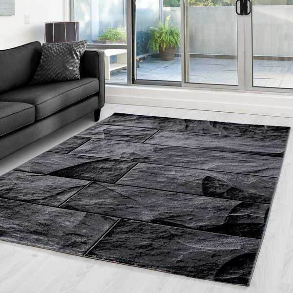 Ayyildiz, Kusový koberec Parma 9250 black, 80x150, šedá, chodba / předsíň