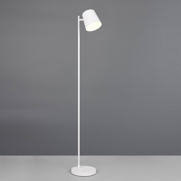 Reality Leuchten LED stojací lampa Blake, bílá matná, kov, stmívatelná, stmívatelný, Bílá / opál, Obývací pokoj / jídelna, kov