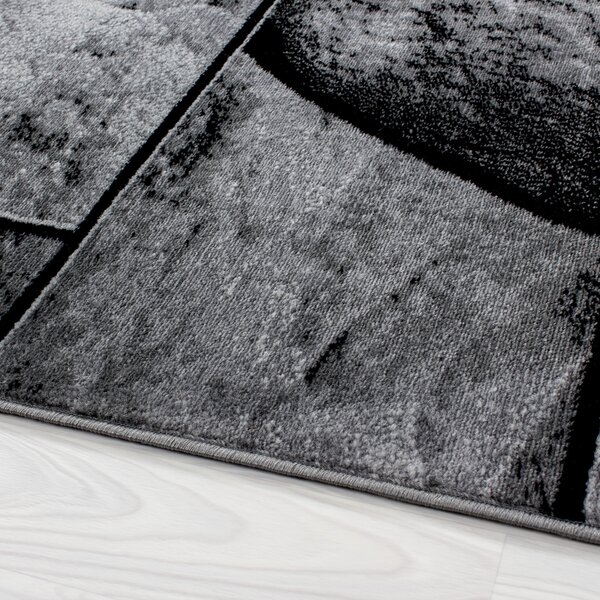 Ayyildiz, Kusový koberec Parma 9250 black, 80x150, šedá, chodba / předsíň