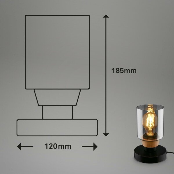 Briloner 7486015 - Stolní lampa 1xE27/10W/230V černá
