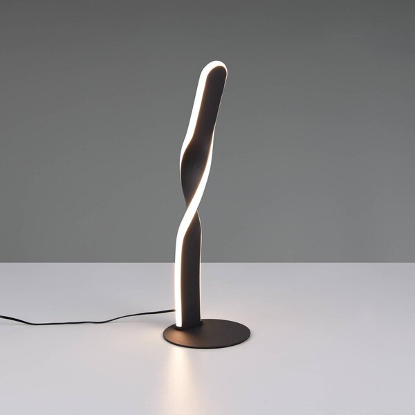 Reality Leuchten LED stolní lampa Ginko, černá matná, kov, výška 40,5 cm, Černá, Obývací pokoj / jídelna, kov, Moderní