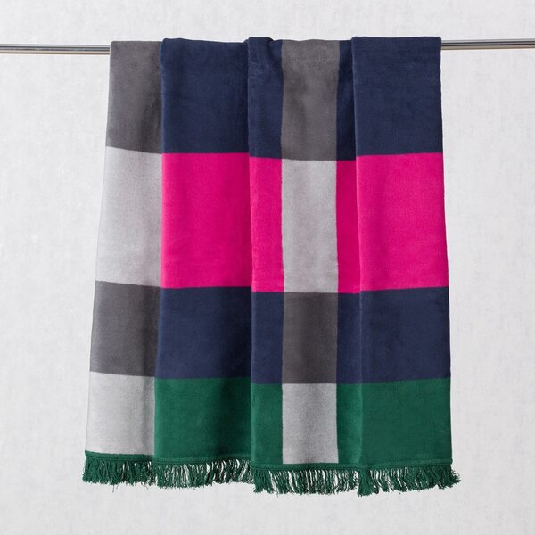 Deka Cotton Cloud 150x200cm Leaf&Fuchsia