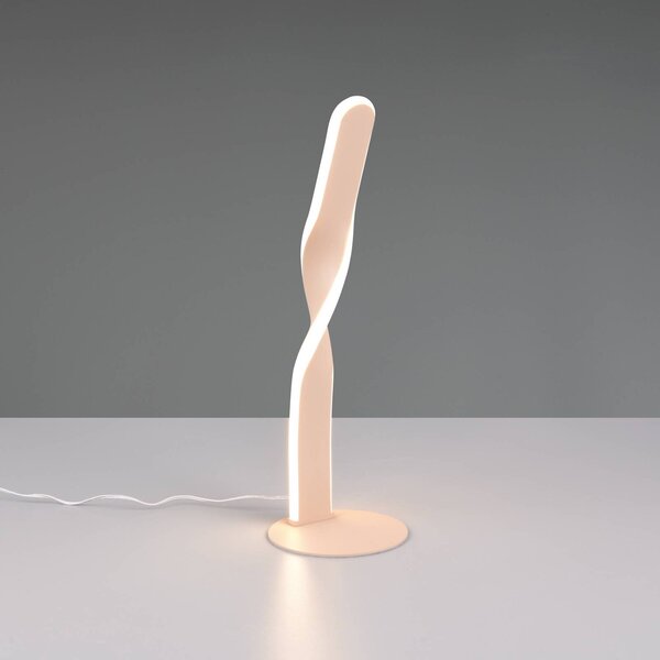 Reality Leuchten LED stolní lampa Ginko, písková, kov, výška 40,5 cm, Krémová / jantar, Obývací pokoj / jídelna, kov, Moderní