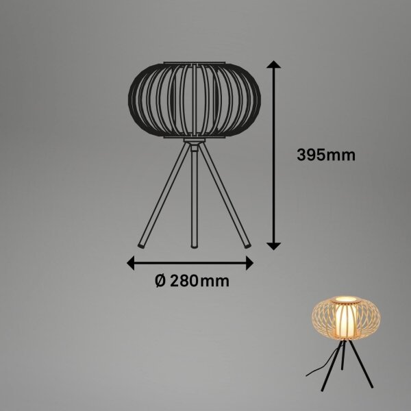 Briloner 7759011 - Stolní lampa 1xE27/10W/230V bambus