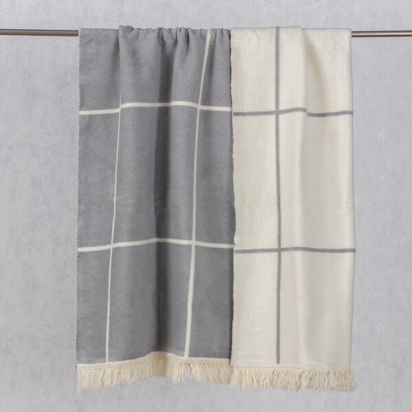 Deka Cotton Cloud 150x200 Grey&Ecru Check