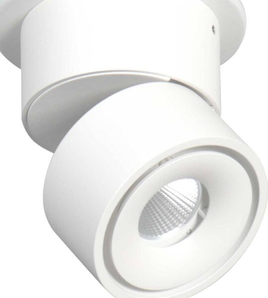 Steinhauer LED stropní bodové světlo Fez, bílé, 1-bodové, kovové, otočné, stmívatelný, Bílá / opál, Obývací pokoj / jídelna, kov, Moderní
