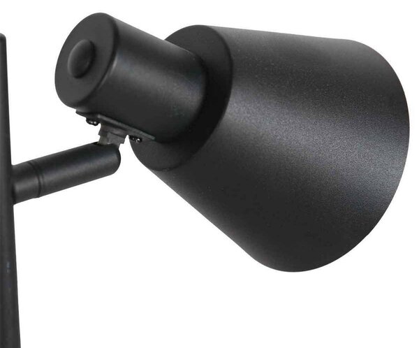 Steinhauer Stolní lampa Oeroe, 1 žárovka, černá, kov, E14, Černá, Obývací pokoj / jídelna, kov