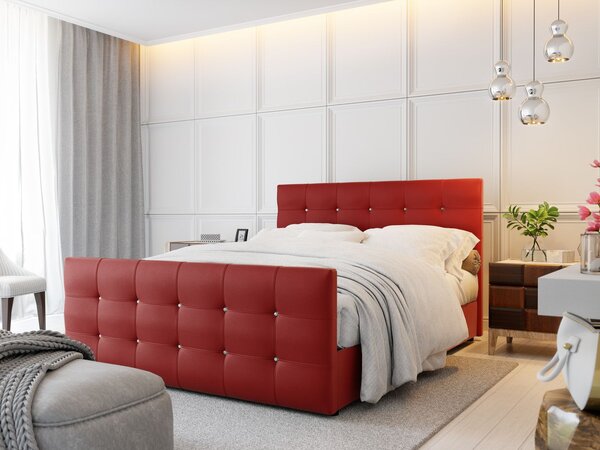 Manželská postel KAUR COMFORT 1 - 180x200, červená