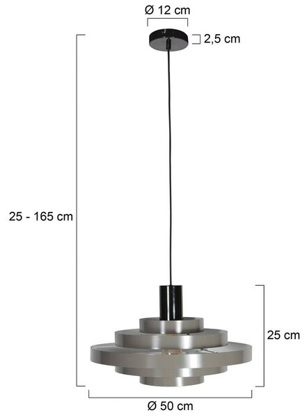 Steinhauer Závěsné světlo Halo Cirque, šedé, kov, Ø 50 cm, E27, stmívatelný, Hliník / šedá / zinek, Obývací pokoj / jídelna, kov, Moderní