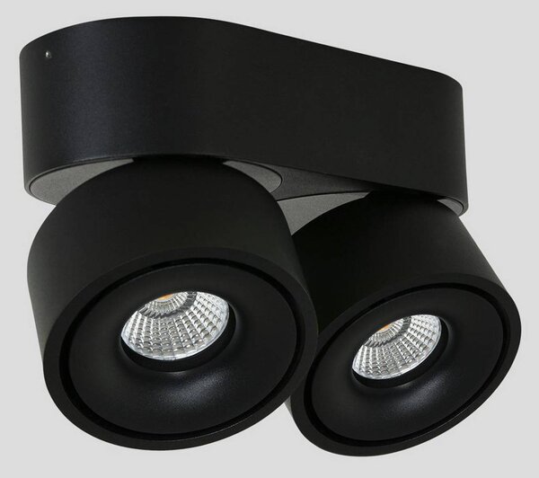 Steinhauer LED stropní bodové světlo Fez, černé, 2-bodové, kovové, otočné, stmívatelný, Černá, Obývací pokoj / jídelna, kov, Moderní