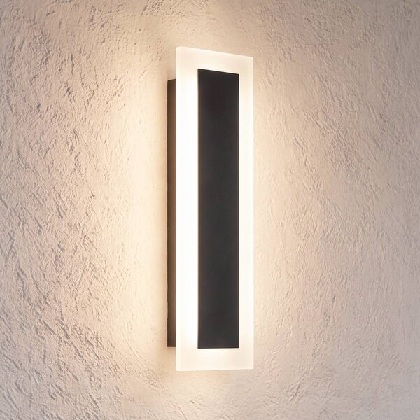 Milagro Lighting LED venkovní nástěnné svítidlo Wow, černé/bílé, kov, IP54,, Černá, kov, Moderní