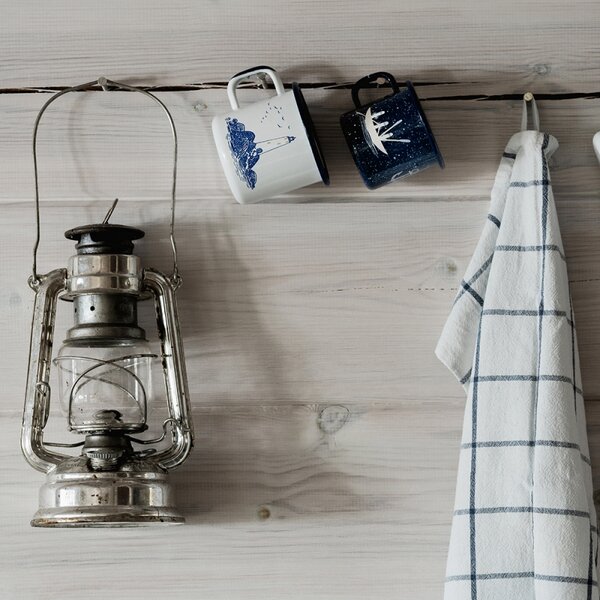 Muurla Hrnek Moomin Sailors 0,37l, smalt / bílo-modrý