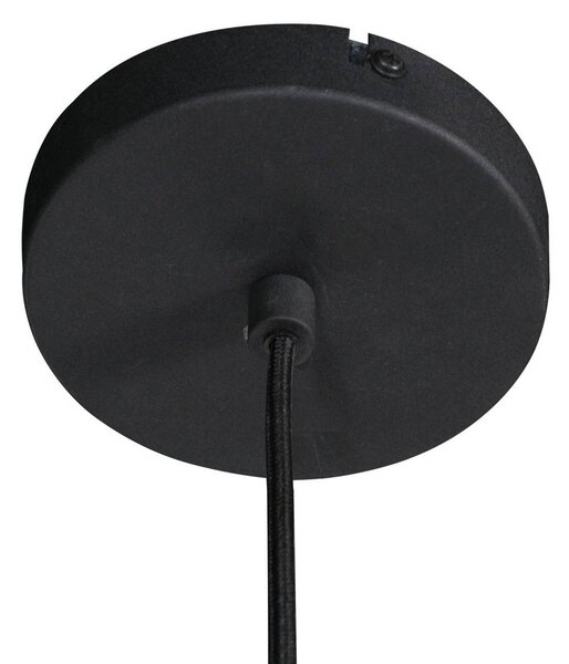 Steinhauer Závěsné světlo Flinter, dřevěný dekor, kov, Ø 50 cm, E27, stmívatelný, Tmavé dřevo, Obývací pokoj / jídelna, kov, Moderní