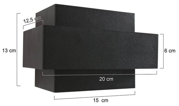 Steinhauer LED nástěnné světlo Muro 3368, černé, nahoru/dolů, G9, 2 700 K, stmívatelný, Černá, Obývací pokoj / jídelna, kov, Moderní, Nástěnné svítidlo / světlem dolů