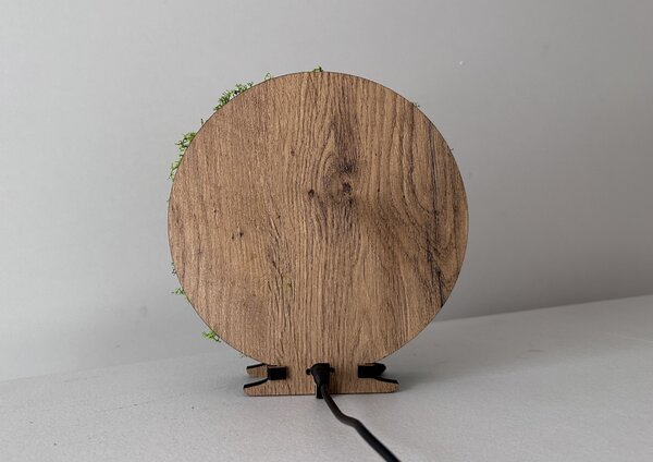 "Mechová veverka" lampa 20x22cm provedení povrchu: dub