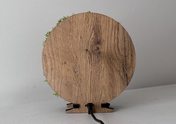 "Kříž v mechu" lampa 20x22cm provedení povrchu: dub