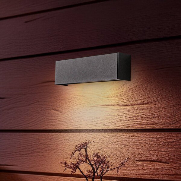 Nowodvorski Lighting Nástěnné světlo Straight XS, šířka 26 cm, černé, stmívatelný, Černá, Obývací pokoj / jídelna, kov, Moderní, Nástěnné bodové svítidlo