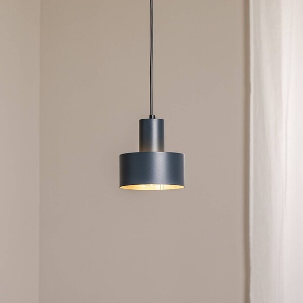 SIGMA Závěsné světlo Rif S, antracit, 1 žárovka, Ø 15 cm, ocel, stmívatelný, Černá, Obývací pokoj / jídelna, kov, Moderní