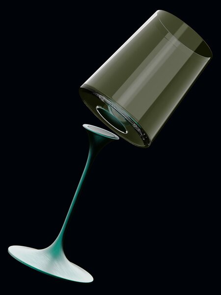 Sklenice na červené víno Trebonn SplitGlass, 2 ks Barva: Zelená