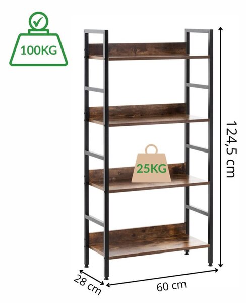 Policový regál / knihovna SPRINGOS HF0045