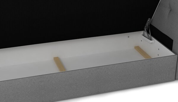 Boxspringová postel s úložným prostorem PURAM - 200x200, tmavě šedá