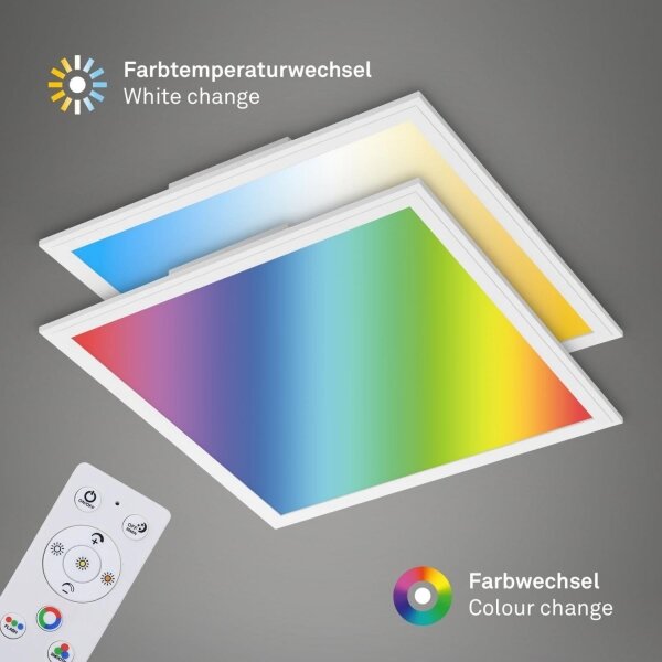 Briloner 7152-016-LED RGB Stm. přisazený panel COLOUR LED/24W/230V 3000-6500K+DO
