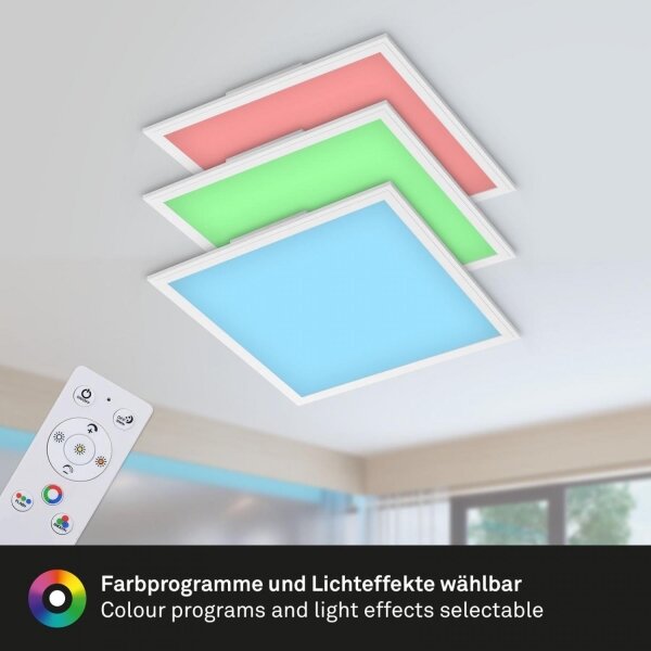 Briloner 7152-016-LED RGB Stm. přisazený panel COLOUR LED/24W/230V 3000-6500K+DO