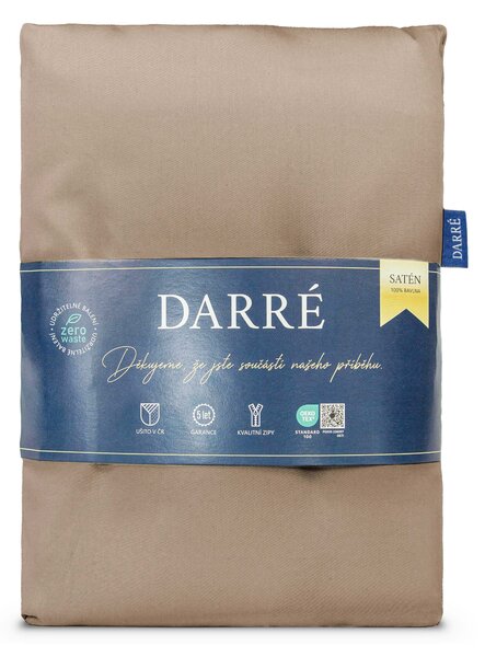 DARRÉ Saténové povlečení Chocolate touch - GOTS Velikost: 140 x 200 + 70 x 90