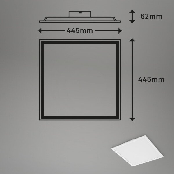 Briloner 7152-016-LED RGB Stm. přisazený panel COLOUR LED/24W/230V 3000-6500K+DO