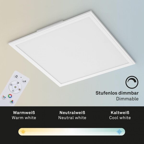 Briloner 7152-016-LED RGB Stm. přisazený panel COLOUR LED/24W/230V 3000-6500K+DO