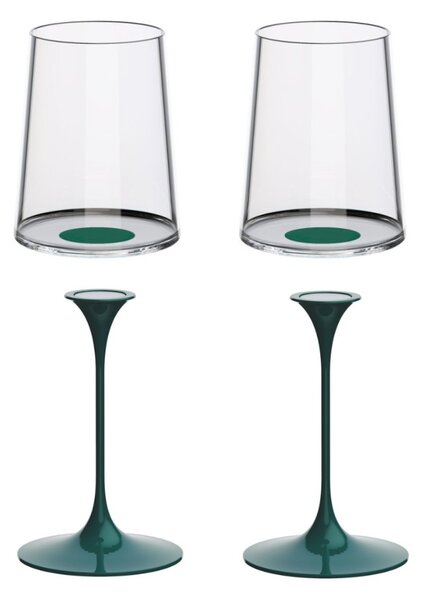 Sada 2 sklenice na bílé víno + 2 stopky Trebonn SplitGlass, 2 ks Barva: Zelená