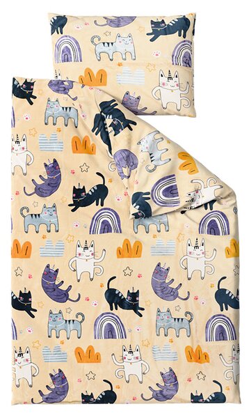 Mikroplyšové povlečení PURRSLEEP béžové Rozměr povlečení: 70 x 90 cm | 140 x 220 cm