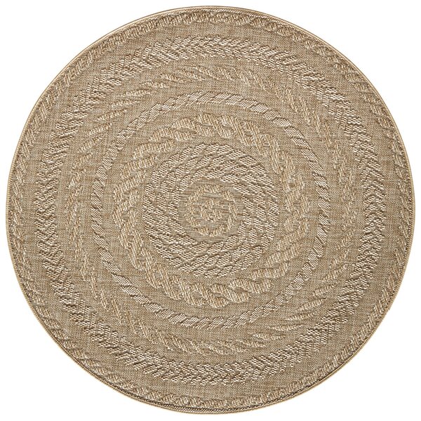 NORTHRUGS - Hanse Home koberce Kusový koberec Forest 103998 Beige/Brown ROZMĚR: 200x200 (průměr) kruh