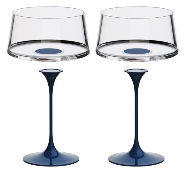 Sada 2 sklenice na šampaňské + 2 stopky Trebonn SplitGlass, 2 ks Barva: Modrá