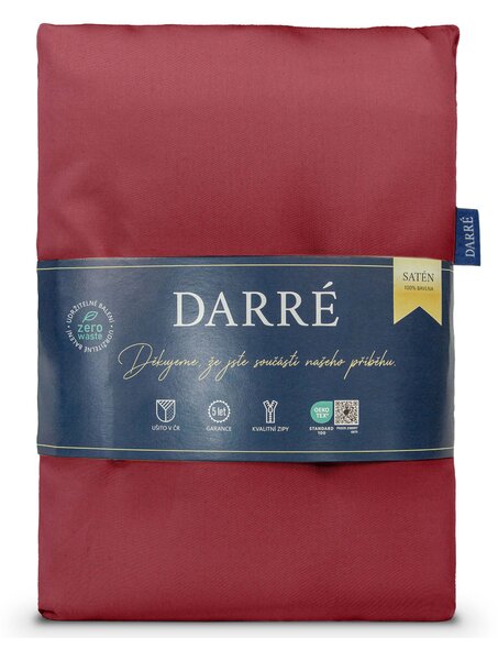 DARRÉ Saténové povlečení Red Velvet Velikost: 140 x 200 + 70 x 90