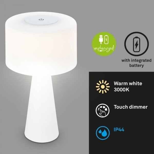Briloner 7420016 - LED Stm. nabíjecí dotyková stolní lampa LED/4W/5V 3000K bílá