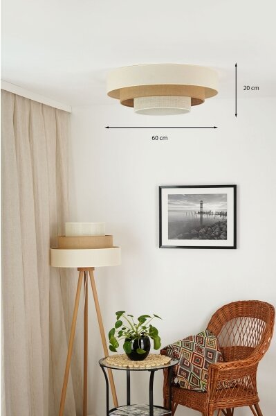 Brilagi-LED Stropní svítidlo DENVER LUNETA LED/12W/230V pr. 60 cm béžová/krémová