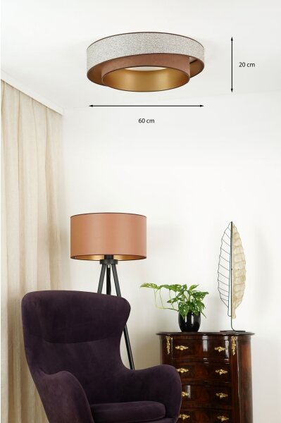 Brilagi - LED Stropní svítidlo VEGAS SHINE LED/24W/230V pr. 60 cm hnědá