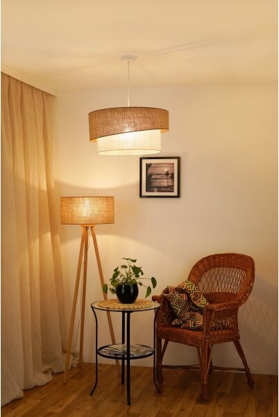 Brilagi - Lustr na lanku SHINE 1xE27/15W/230V pr. 50 cm béžová/krémová