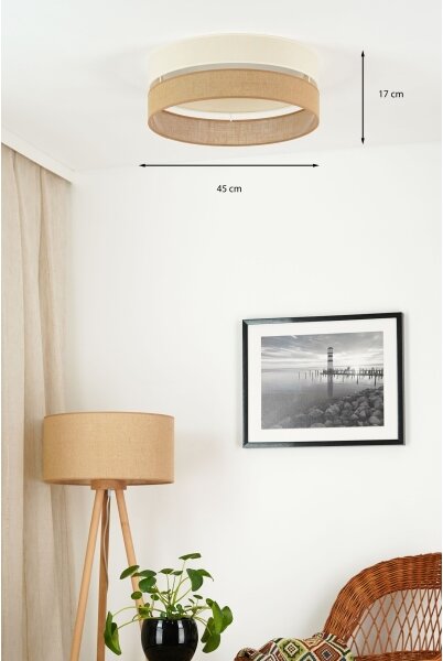 Brilagi - LED Stropní svítidlo ROYAL YUTE LED/24W/230V pr. 45 cm béžová/krémová