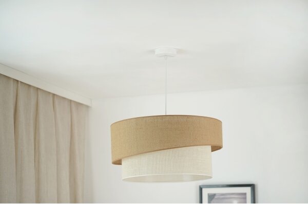 Brilagi - Lustr na lanku SHINE 1xE27/15W/230V pr. 50 cm béžová/krémová