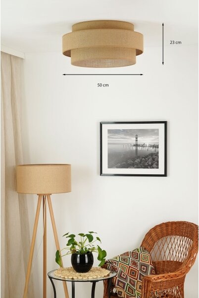 Brilagi - LED Stropní svítidlo SPACE YUTE LED/12W/230V pr. 50 cm béžová
