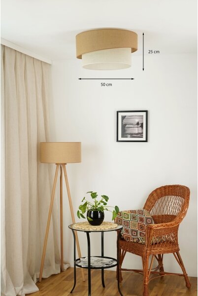 Brilagi - Stropní svítidlo SHINE 1xE27/15W/230V pr. 50 cm béžová/krémová