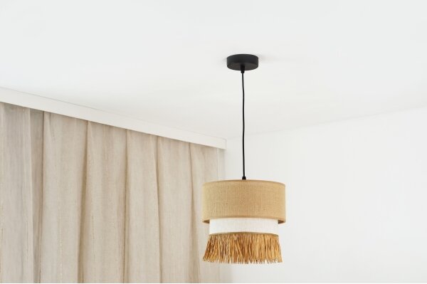 Brilagi - Lustr na lanku WINNETOU BOHO 1xE27/15W/230V pr. 25 cm hnědá/krémová