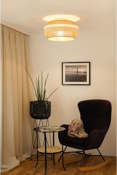 Brilagi - Přisazený lustr SPACE LIGHT 1xE27/15W/230V pr. 50 cm béžová/krémová
