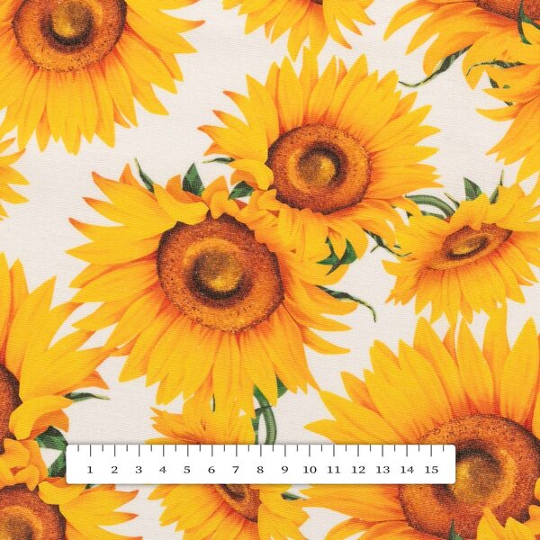 Biante Dekorační oválný ubrus PML-102 Slunečnice na bílém 50x100 cm
