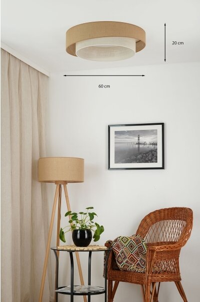 Brilagi - LED Stropní svítidlo SHINE LED/24W/230V pr. 60 cm béžová/krémová